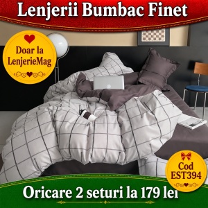 Lenjerie de pat finet 6 piese EST394 – Oferta 2 la 179 lei