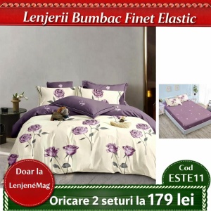 Lenjerie de pat finet 6 piese ESTE11– Oferta 2 la 179 lei