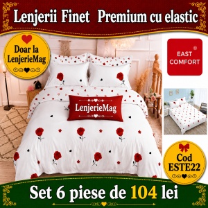 Lenjerie de pat finet 6 piese ESTE22