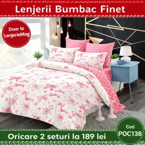 Lenjerie de pat finet 6 piese POC138 – Oferta 2 la 189 lei