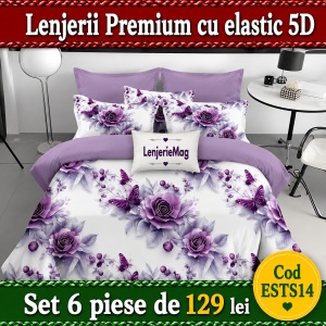 Lenjerie De Pat Finet Premium 6 piese cu elastic 5D ESTS14