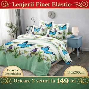 Set Lenjerie cu Elastic Finet Gros 140X200 SKE50