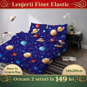 Set Lenjerie cu Elastic Finet Gros 140X200 SKE59