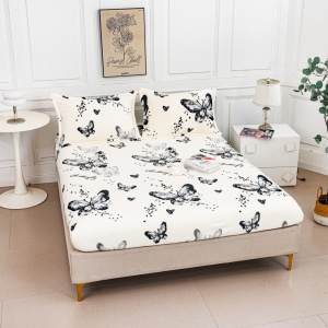 Husa de Pat Cocolino Alb model Fluturi HUC03