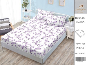 HUSA DE PAT CU ELASTIC CU 2 FETE DE PERNA 160x200cm SHA02