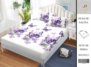HUSA DE PAT CU ELASTIC CU 2 FETE DE PERNA 160x200cm SHA42