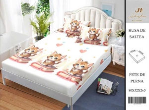 HUSA DE PAT CU ELASTIC CU 2 FETE DE PERNA 160x200cm SHA52