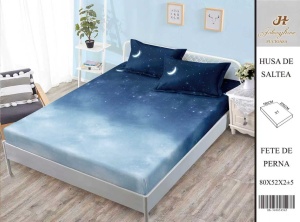 HUSA DE PAT CU ELASTIC CU 2 FETE DE PERNA 160x200cm SHA62