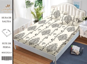 HUSA DE PAT CU ELASTIC CU 2 FETE DE PERNA Premium 180x200cm HSG27