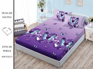 HUSA DE PAT CU ELASTIC CU 2 FETE DE PERNA Premium 180x200cm HSG77
