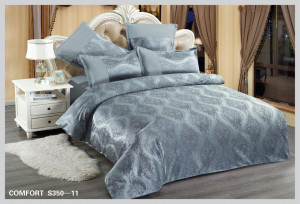 Lenjerie de Pat din Catifea, 2 Persoane, 6 Piese CATE-36