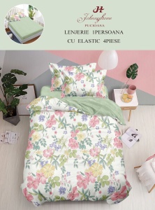 Lenjerie de pat Finet 1 Persoana sau dimensiuni mici cu Elastic Y154
