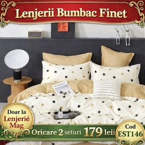 Lenjerie de pat finet 6 piese EST146– Oferta 2 la 179 lei