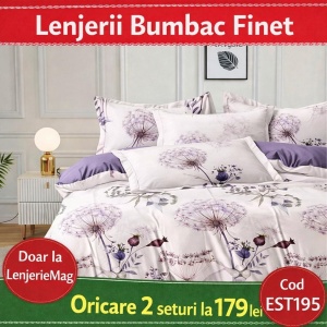 Lenjerie de pat finet 6 piese EST195– Oferta 2 la 179 lei