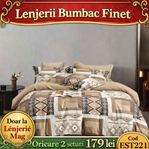 Lenjerie de pat finet 6 piese EST221– Oferta 2 la 179 lei