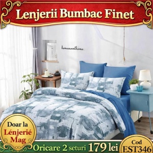 Lenjerie de pat finet 6 piese EST346– Oferta 2 la 179 lei