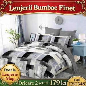 Lenjerie de pat finet 6 piese EST348– Oferta 2 la 179 lei