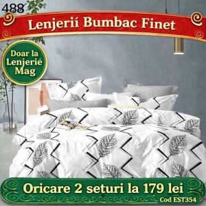 Lenjerie de pat finet 6 piese EST354– Oferta 2 la 179 lei