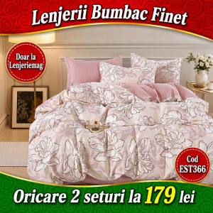 Lenjerie de pat finet 6 piese EST366 – Oferta 2 la 179 lei