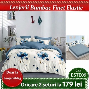 Lenjerie de pat finet 6 piese ESTE09– Oferta 2 la 179 lei