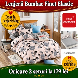 Lenjerie de pat finet 6 piese ESTE19– Oferta 2 la 179 lei