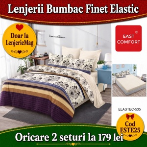 Lenjerie de pat finet 6 piese ESTE25– Oferta 2 la 179 lei