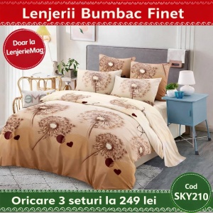 Lenjerie de pat finet 6 piese SKY210 – Oferta 3 la 249 lei