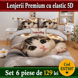 Lenjerie De Pat Finet Premium 6 piese cu elastic 5D ESTS07