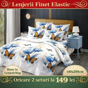 Set Lenjerie cu Elastic Finet Gros 140X200 SKE46