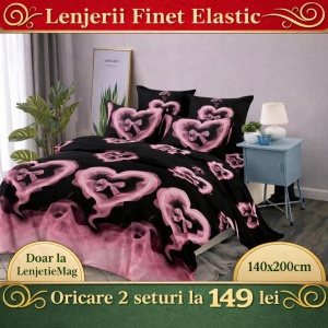 Set Lenjerie cu Elastic Finet Gros 140X200 SKE54