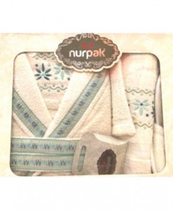Set Prosop si Halat din Bumbac 3 Piese, Nurpak, SBN3-02