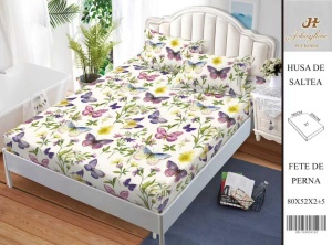 HUSA DE PAT CU ELASTIC CU 2 FETE DE PERNA 160x200cm SHA29