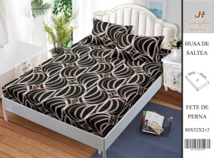 HUSA DE PAT CU ELASTIC CU 2 FETE DE PERNA 160x200cm SHA49