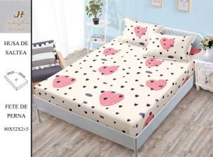 HUSA DE PAT CU ELASTIC CU 2 FETE DE PERNA Premium 180x200cm HSG24