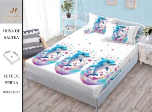 HUSA DE PAT CU ELASTIC CU 2 FETE DE PERNA Premium 180x200cm HSG34