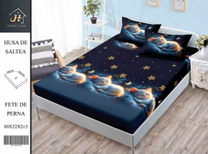 HUSA DE PAT CU ELASTIC CU 2 FETE DE PERNA Premium 180x200cm HSG74