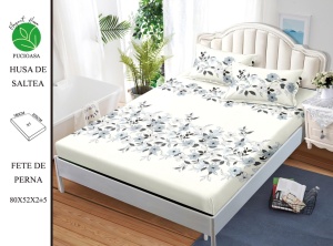 HUSA DE PAT CU ELASTIC CU 2 FETE DE PERNA Premium 180x200cm HSG84