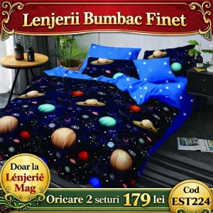 Lenjerie de pat finet 6 piese EST224– Oferta 2 la 179 lei