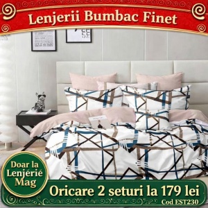 Lenjerie de pat finet 6 piese EST230– Oferta 2 la 179 lei