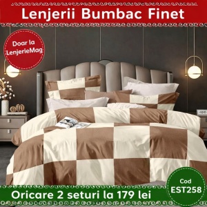 Lenjerie de pat finet 6 piese EST258– Oferta 2 la 179 lei