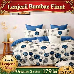 Lenjerie de pat finet 6 piese EST291– Oferta 2 la 179 lei