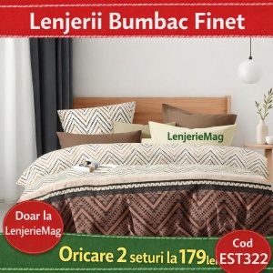 Lenjerie de pat finet 6 piese EST322– Oferta 2 la 179 lei
