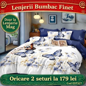 Lenjerie de pat finet 6 piese EST327– Oferta 2 la 179 lei