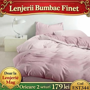 Lenjerie de pat finet 6 piese EST344– Oferta 2 la 179 lei