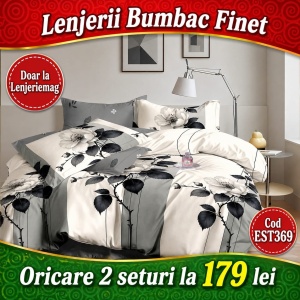 Lenjerie de pat finet 6 piese EST369 – Oferta 2 la 179 lei