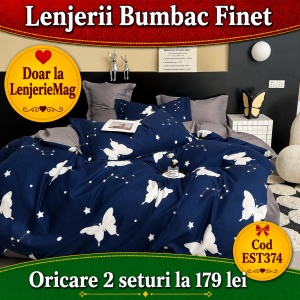 Lenjerie de pat finet 6 piese EST374 – Oferta 2 la 179 lei