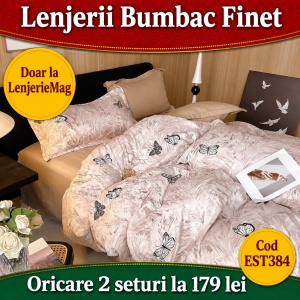 Lenjerie de pat finet 6 piese EST384 – Oferta 2 la 179 lei