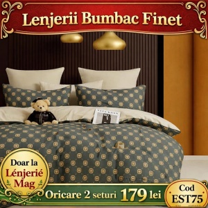 Lenjerie de pat finet 6 piese EST75– Oferta 2 la 179 lei