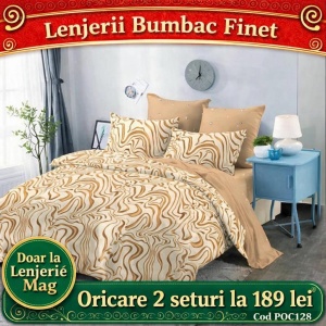 Lenjerie de pat finet 6 piese POC128– Oferta 2 la 189 lei