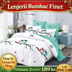 Lenjerie de pat finet 6 piese POC130– Oferta 2 la 189 lei